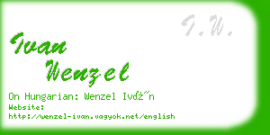 ivan wenzel business card